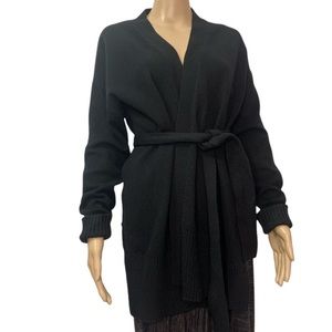 Sandro Women's Black Belted Cardigan